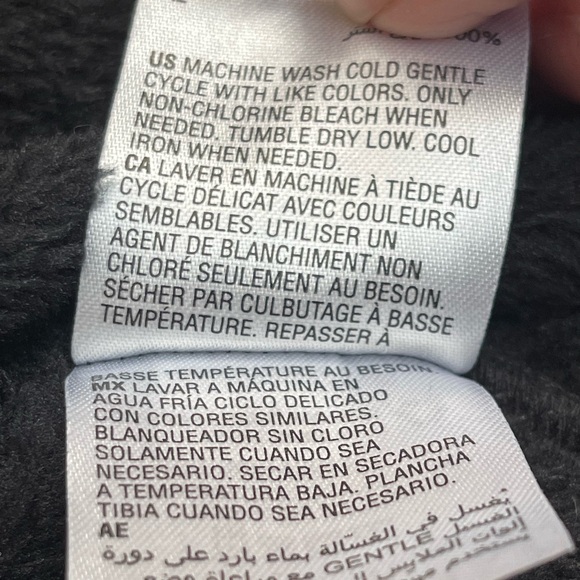 Men’s Club Room Black Plush Shawl Collar Robe w/ Open Front and Self Tie, OS - Picture 9 of 9